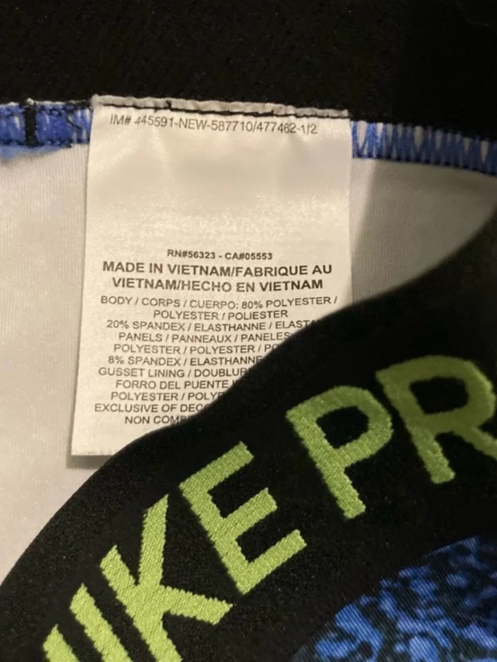 Nike Pro Printed Compression Girls Capri Leggings Size S